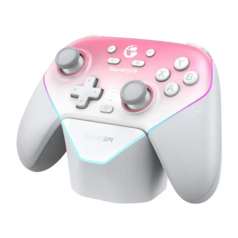 Bezprzewodowy kontroler GameSir SuperNova T4n Pro Różowy — Bluetooth, ergonomiczna konstrukcja