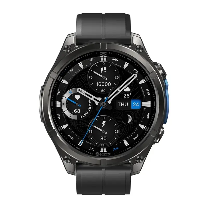 Smartwatch Zeblaze Vibe 8 Abyss Czarny z monitorem pracy serca, wodoodporny