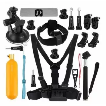 Zestaw akcesoriów Puluz PKT18 do kamer sportowych — zestaw 20 elementów kompatybilny z Osmo Action 5, Pro, Insta360 Ace Pro 2