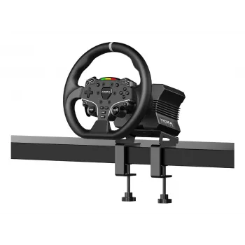 Moza Racing R5 Bundle, Kierownica + Pedały, PC, Przewodowe, Czarny, Aluminium, Skóra, Stal, Aluminium, Skóra