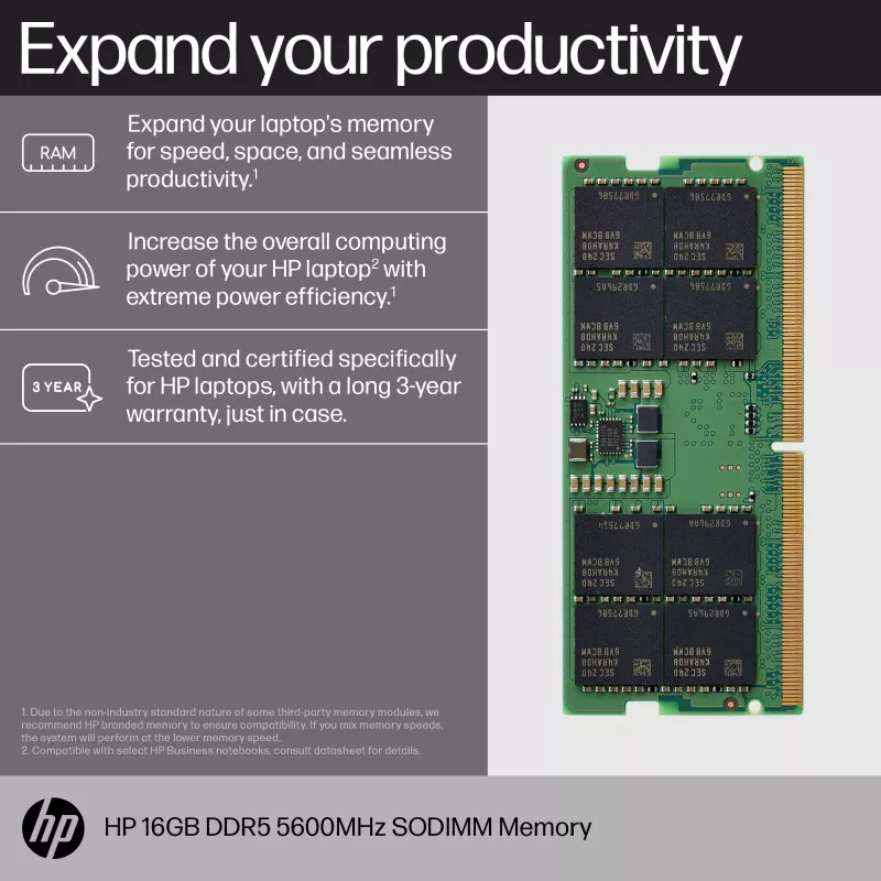 HP DDR5 - Modul - 16 GB - SO DIMM 262-PIN - 5600 MHz / PC5-44800