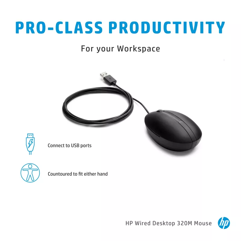Mysz HP 9VA80AA Czarny USB