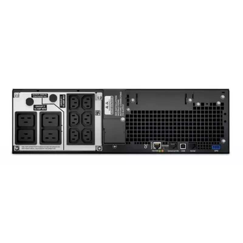 APC Smart-UPS On-Line, 5kVA, Rackmount 3U, 230V, 6x C13+4x C19 IEC SRT5KRMXLI-6W