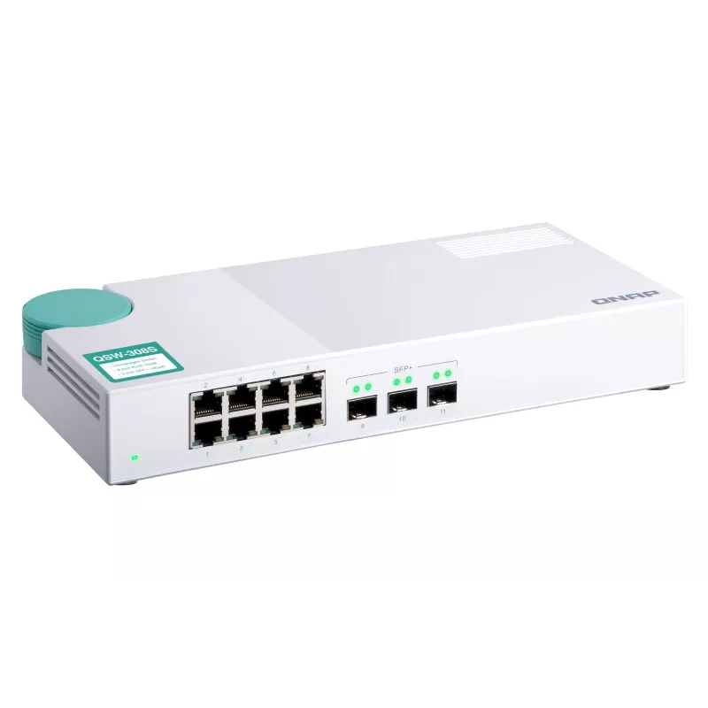 QNAP QSW-308S przełącznik sieciowy Niezarządzalny Gigabit Ethernet (10/100/1000) Biały