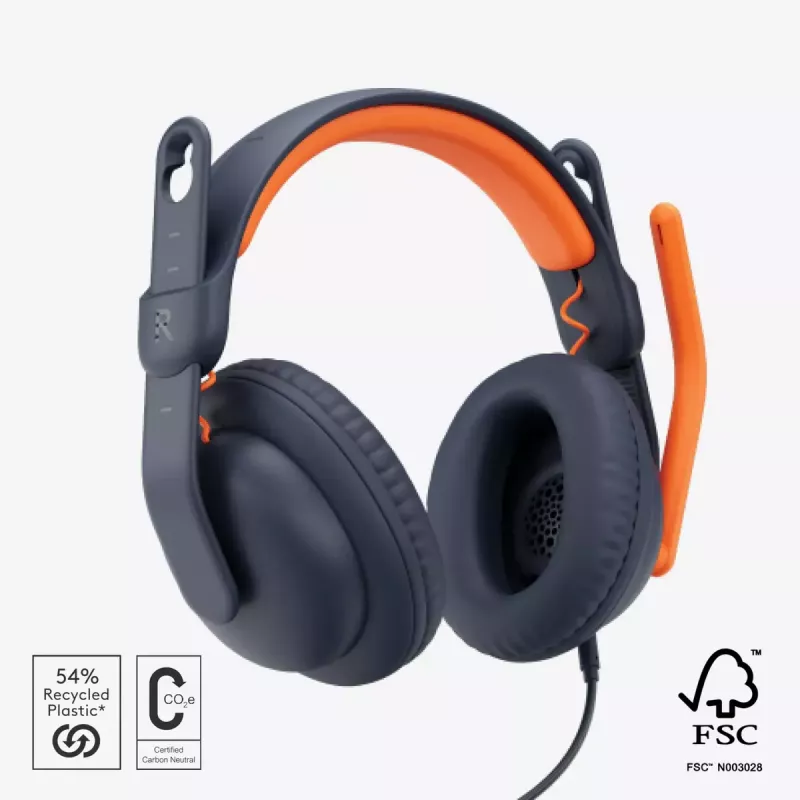 Zestaw słuchawkowy Logitech Zone Learn nauszny 3.5mm AUX