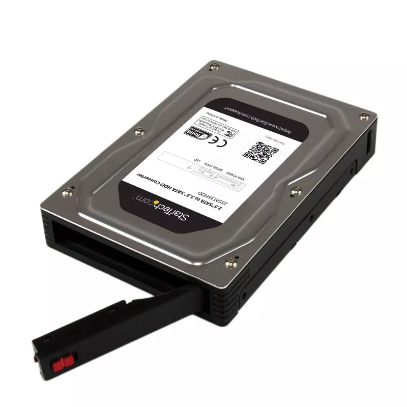 StarTech.com 2.5” do 3.5” SATA Aluminiowy Adapter Obudowy Dysku Twardego z SSD / HDD Wysokość do 12,5 mm