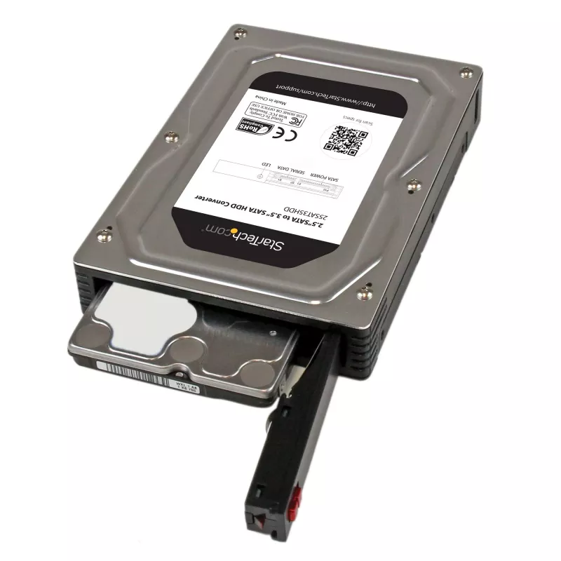 StarTech.com 2.5” do 3.5” SATA Aluminiowy Adapter Obudowy Dysku Twardego z SSD / HDD Wysokość do 12,5 mm