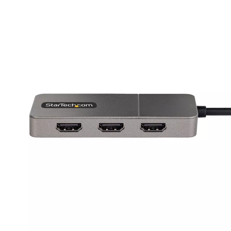 StarTech.com 3-portowy koncentrator USB-C MST – adapter USB typu C do 3x HDMI do wielu monitorów dla laptopa – potrójne HDMI do 4K 60 Hz z DP 1.4 Alt Mode i DSC – HDR – kabel 30 cm – tylko Windows