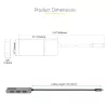 StarTech.com 3-portowy koncentrator USB-C MST – adapter USB typu C do 3x HDMI do wielu monitorów dla laptopa – potrójne HDMI do 4K 60 Hz z DP 1.4 Alt Mode i DSC – HDR – kabel 30 cm – tylko Windows