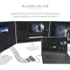 StarTech.com 3-portowy koncentrator USB-C MST – adapter USB typu C do 3x HDMI do wielu monitorów dla laptopa – potrójne HDMI do 4K 60 Hz z DP 1.4 Alt Mode i DSC – HDR – kabel 30 cm – tylko Windows