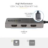 StarTech.com 3-portowy koncentrator USB-C MST – adapter USB typu C do 3x HDMI do wielu monitorów dla laptopa – potrójne HDMI do 4K 60 Hz z DP 1.4 Alt Mode i DSC – HDR – kabel 30 cm – tylko Windows