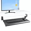 StarTech.com Tacka na klawiaturę montowana pod biurkiem, mocowanie na zacisk, ergonomiczny uchwyt na klawiaturę, do 12 kg (26,5 funta), wysuwana szuflada na klawiaturę i mysz z zaciskami C, regulowana wysokość tacki na klawiaturę (3,9/4,7/5,5 cala)