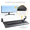 StarTech.com Tacka na klawiaturę montowana pod biurkiem, mocowanie na zacisk, ergonomiczny uchwyt na klawiaturę, do 12 kg (26,5 funta), wysuwana szuflada na klawiaturę i mysz z zaciskami C, regulowana wysokość tacki na klawiaturę (3,9/4,7/5,5 cala)