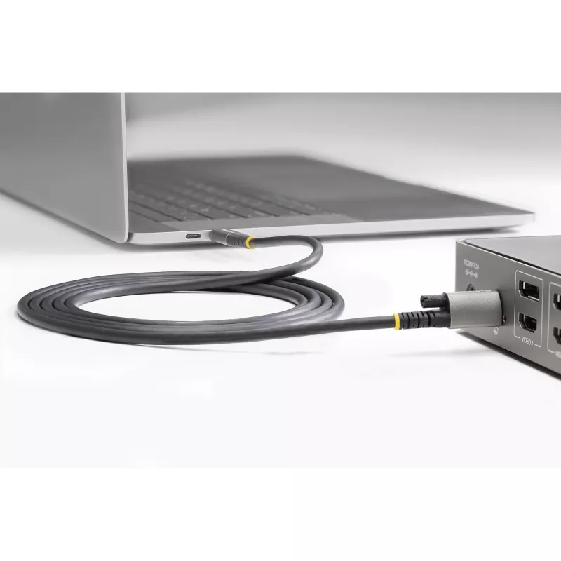 StarTech.com 3 ft (1 m) Kabel USB C z górną śrubą blokującą 10 Gb/s — USB 3.1/3.2 Gen 2 Typ C — ładowanie Power Delivery 100 W (5 A), tryb DP Alt — pojedyncza śruba blokująca, kabel USB-C do ładowania/synchronizacji