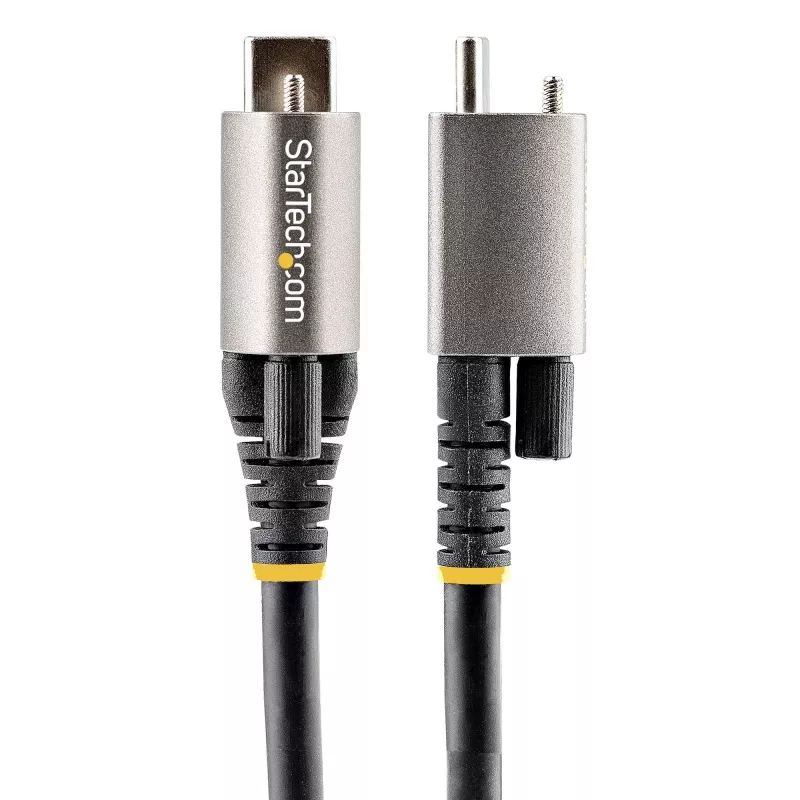 StarTech.com 3 ft (1 m) Kabel USB C z górną śrubą blokującą 10 Gb/s — USB 3.1/3.2 Gen 2 Typ C — ładowanie Power Delivery 100 W (5 A), tryb DP Alt — pojedyncza śruba blokująca, kabel USB-C do ładowania/synchronizacji