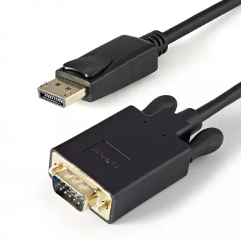 StarTech.com Kabel DisplayPort do VGA 3 stopy (1 m) - Aktywny adapter kablowya DisplayPort do VGA - Wideo 1080p - Kabel monitora DP do VGA - Konwerter DP 1.2 na VGA - Zatrzaskowe złącze DP