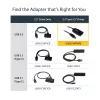 StarTech.com SATA to USB kabel - USB 3.1 (10Gbps) - UASP, czarny, Aktywność, Zasilanie, CE, FCC, ASMedia - ASM1351, 12 V, 0 - 60 °C