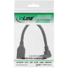 adapter kablowy InLine DisplayPort 1.4 M/Ż, 8K4K, kątowy skierowany w górę, czarny/złoty