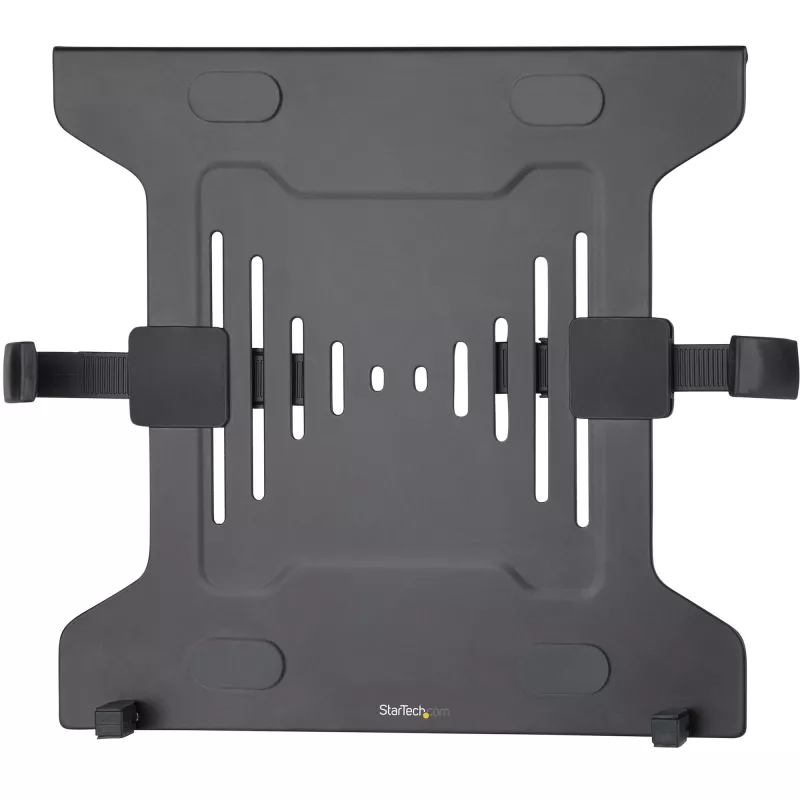 StarTech.com Tacka VESA na laptopa - Regulowana tacka na laptopa do ramienia monitora, zabezpiecza notebooki (4,5 kg) - Otwory montażowe VESA 75x75 i 100x100 - Wentylowana - Do stojaków/podstawek biurkowych monitora