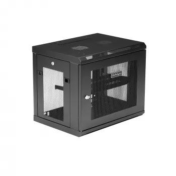 StarTech.com 2-postowa 9U sieciowa szafa wisząca z półką 1U, 19-calowy wiszący stojak serwerowy do sprzętu danych / sieciowego / AV / elektronicznego / komputerowego, mała wentylowana obudowa stojaka