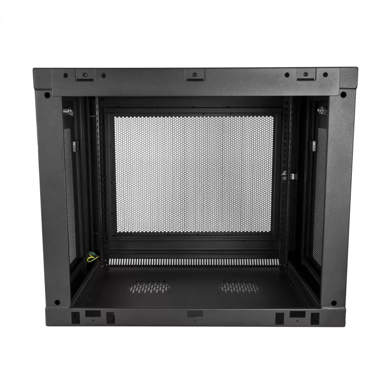 StarTech.com 2-postowa 9U sieciowa szafa wisząca z półką 1U, 19-calowy wiszący stojak serwerowy do sprzętu danych / sieciowego / AV / elektronicznego / komputerowego, mała wentylowana obudowa stojaka