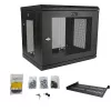 StarTech.com 2-postowa 9U sieciowa szafa wisząca z półką 1U, 19-calowy wiszący stojak serwerowy do sprzętu danych / sieciowego / AV / elektronicznego / komputerowego, mała wentylowana obudowa stojaka