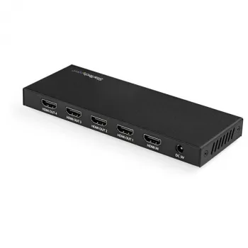 Rozdzielacz HDMI StarTech.com 4-portowy - 4K 60 Hz, HDMI, 4x HDMI, 3840 x 2160 pikseli, Czarny, 4K Ultra HD, 60 Hz