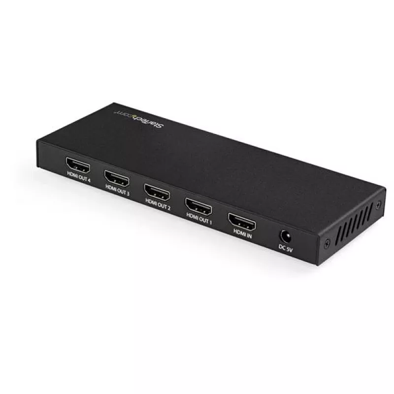 Rozdzielacz HDMI StarTech.com 4-portowy - 4K 60 Hz, HDMI, 4x HDMI, 3840 x 2160 pikseli, Czarny, 4K Ultra HD, 60 Hz