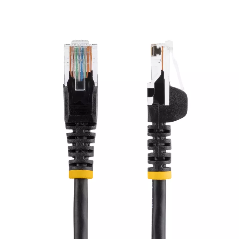 StarTech.com Kabel krosowy Cat5e ze złączami RJ-45 bez zaczepów - 5 m, Czarny