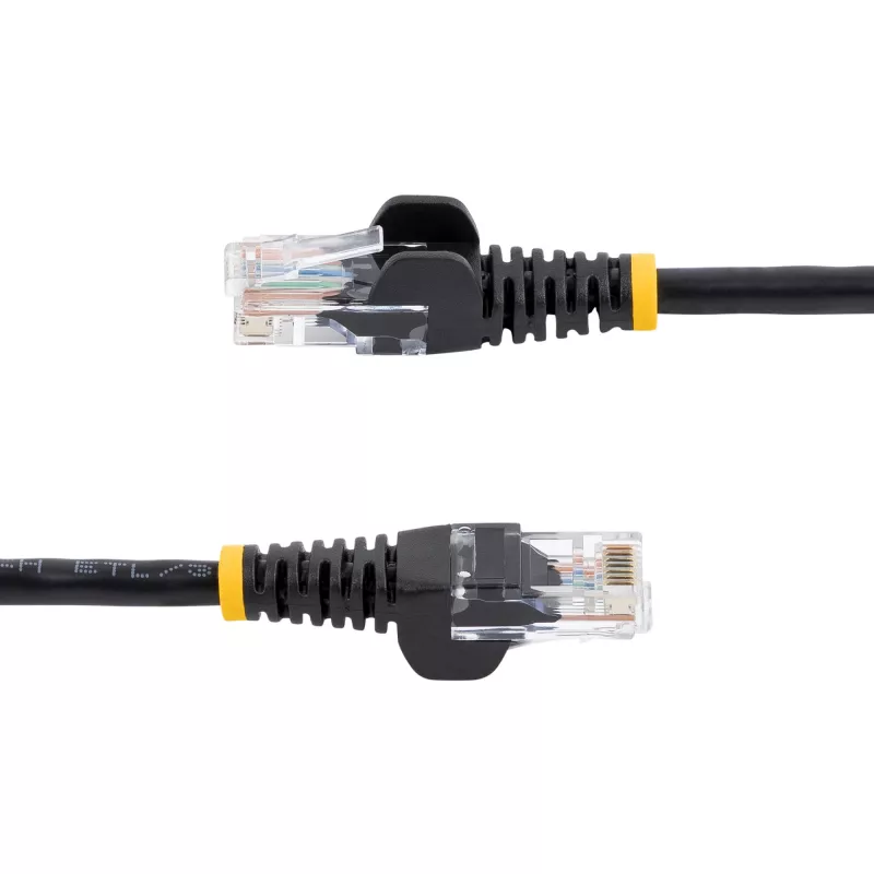 StarTech.com Kabel krosowy Cat5e ze złączami RJ-45 bez zaczepów - 5 m, Czarny