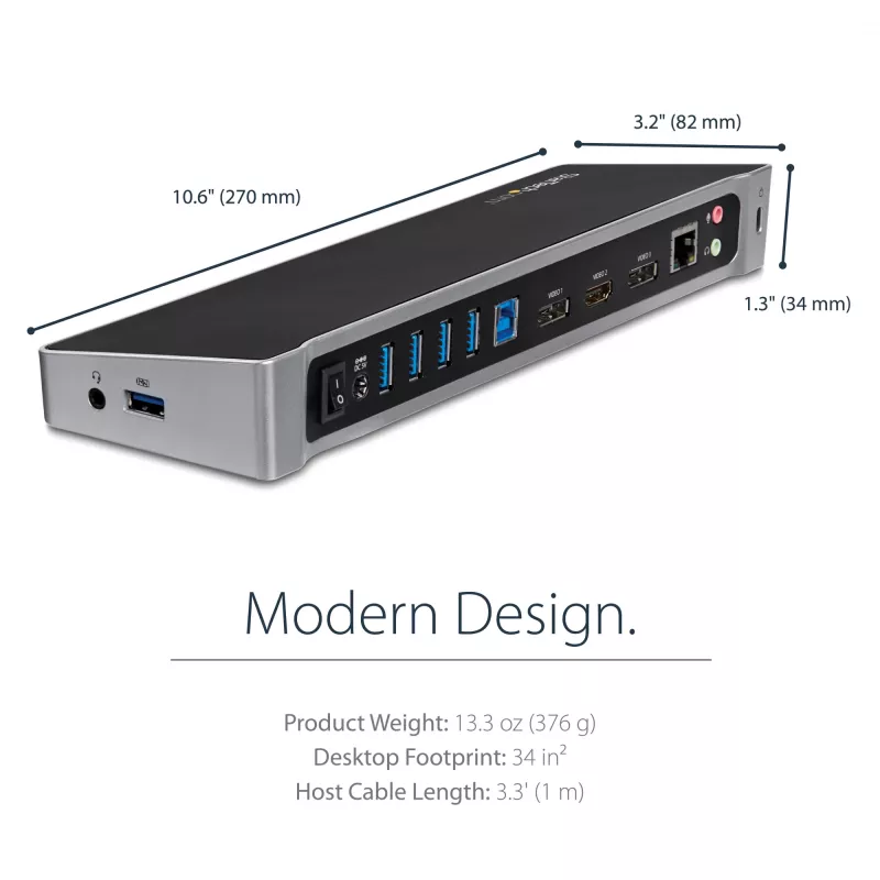 Stacja dokująca StarTech.com USB 3.0 dla trzech monitorów - 1x HDMI - 2x DisplayPort