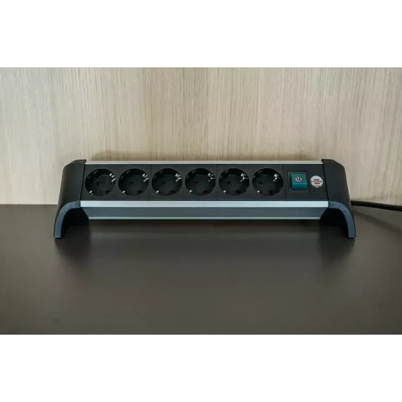 Power Extension Brennenstuhl 1391040600 3m 6 AC Outlets Indoor Czarny srebrny