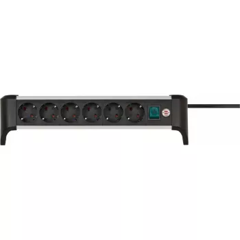 Power Extension Brennenstuhl 1391040600 3m 6 AC Outlets Indoor Czarny srebrny