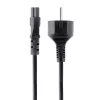 StarTech.com 3 m (10 stóp) kabel zasilający do laptopa, EU Schuko na C5, 2,5 A 250 V, 18 AWG, kabel AC do notebooka/laptopa na wymianę, kabel do zasilacza, kabel do ładowarki laptopa, kabel zasilający Clover Leaf/Mickey mysz