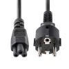 StarTech.com 3 m (10 stóp) kabel zasilający do laptopa, EU Schuko na C5, 2,5 A 250 V, 18 AWG, kabel AC do notebooka/laptopa na wymianę, kabel do zasilacza, kabel do ładowarki laptopa, kabel zasilający Clover Leaf/Mickey mysz