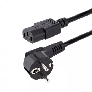 StarTech.com 3m (10ft) przewód zasilający do komputera, 18AWG, wtyczka Schuko EU do C13, 250V 10A, czarny zamienny przewód AC, kabel zasilający do TV/monitora, przewód Schuko CEE 7/7 do IEC 60320 C13 - kabel zasilający do PC