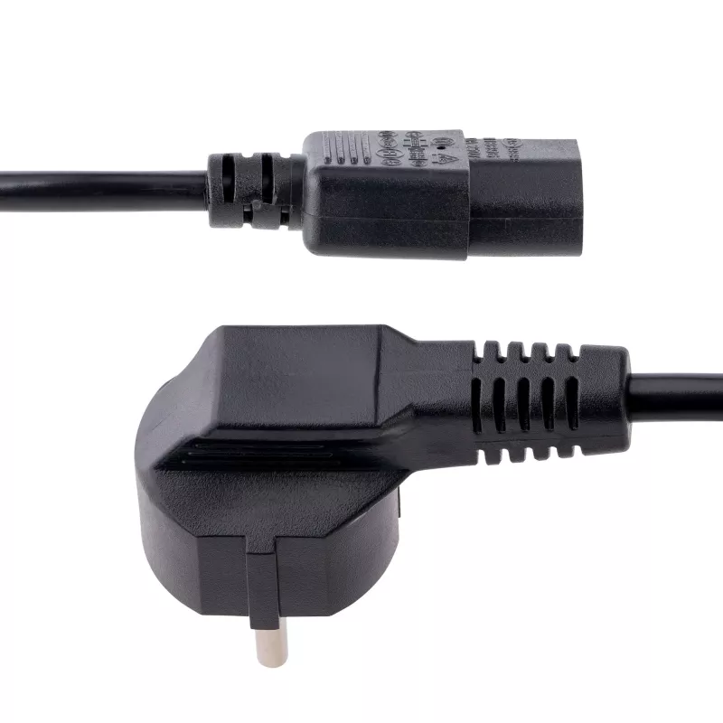 StarTech.com 3m (10ft) przewód zasilający do komputera, 18AWG, wtyczka Schuko EU do C13, 250V 10A, czarny zamienny przewód AC, kabel zasilający do TV/monitora, przewód Schuko CEE 7/7 do IEC 60320 C13 - kabel zasilający do PC
