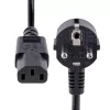 StarTech.com 3m (10ft) przewód zasilający do komputera, 18AWG, wtyczka Schuko EU do C13, 250V 10A, czarny zamienny przewód AC, kabel zasilający do TV/monitora, przewód Schuko CEE 7/7 do IEC 60320 C13 - kabel zasilający do PC