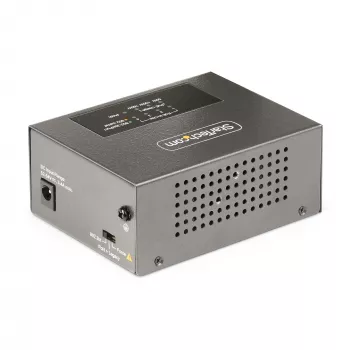 StarTech.com 4-portowy wielogigabitowy iniektor PoE++, Ethernet 5/2,5/1G (NBASE-T), PoE/PoE+/PoE++ (802.3af/802.3at/802.3bt), budżet mocy 160 watów, montaż na ścianie/szynie DIN, niezarządzalny