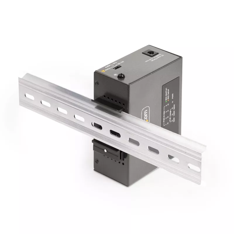 StarTech.com 4-portowy wielogigabitowy iniektor PoE++, Ethernet 5/2,5/1G (NBASE-T), PoE/PoE+/PoE++ (802.3af/802.3at/802.3bt), budżet mocy 160 watów, montaż na ścianie/szynie DIN, niezarządzalny