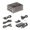 StarTech.com 4-portowy wielogigabitowy iniektor PoE++, Ethernet 5/2,5/1G (NBASE-T), PoE/PoE+/PoE++ (802.3af/802.3at/802.3bt), budżet mocy 160 watów, montaż na ścianie/szynie DIN, niezarządzalny