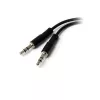 Adapter rozdzielający zestaw słuchawkowy StarTech.com 3,5 mm 4-pozycyjny na 2x 3-pozycyjne 3,5 mm – żeński/męski