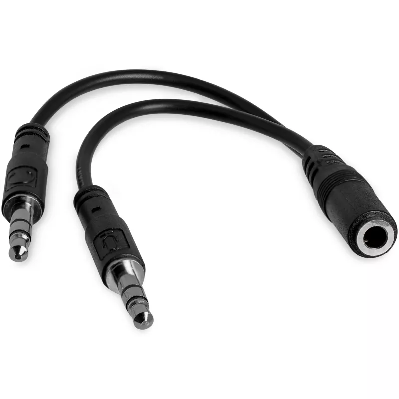 Adapter rozdzielający zestaw słuchawkowy StarTech.com 3,5 mm 4-pozycyjny na 2x 3-pozycyjne 3,5 mm – żeński/męski