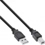 Kabel USB 2.0 Typ A męski / B męski czarny 0,3 m InLine 34503X