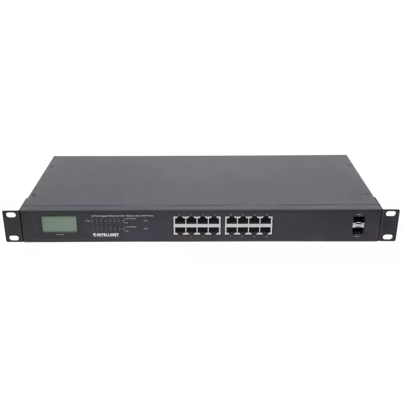 Niezarządzalny przełącznik Intellinet 16-portowy Gigabit Ethernet PoE+ 370W