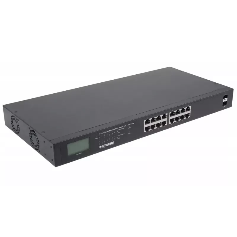 Niezarządzalny przełącznik Intellinet 16-portowy Gigabit Ethernet PoE+ 370W