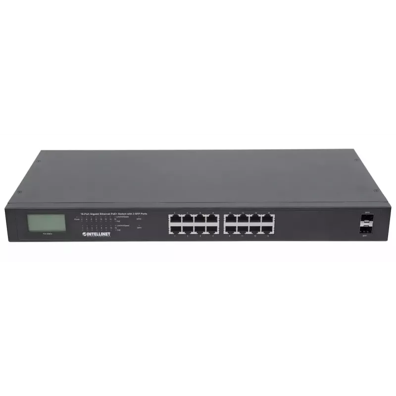 Niezarządzalny przełącznik Intellinet 16-portowy Gigabit Ethernet PoE+ 370W