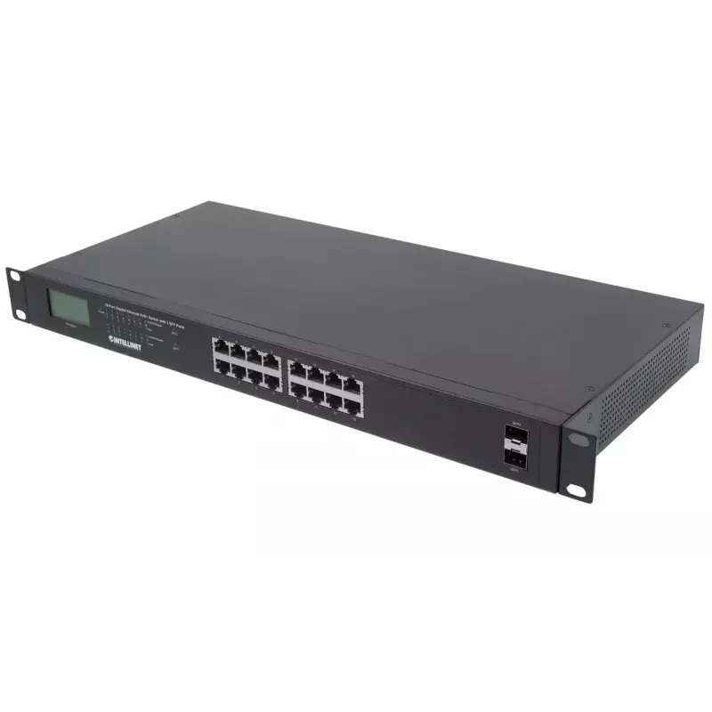 Niezarządzalny przełącznik Intellinet 16-portowy Gigabit Ethernet PoE+ 370W