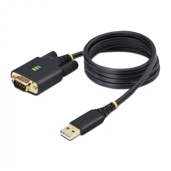 StarTech.com adapter kablowya USB na szeregowy 3 ft (1 m), zachowanie COM, wymienne śruby/nakrętki, USB-A na DB9 RS232, układ FTDI, ochrona ESD, Windows/macOS/Linux
