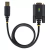 StarTech.com adapter kablowya USB na szeregowy 3 ft (1 m), zachowanie COM, wymienne śruby/nakrętki, USB-A na DB9 RS232, układ FTDI, ochrona ESD, Windows/macOS/Linux